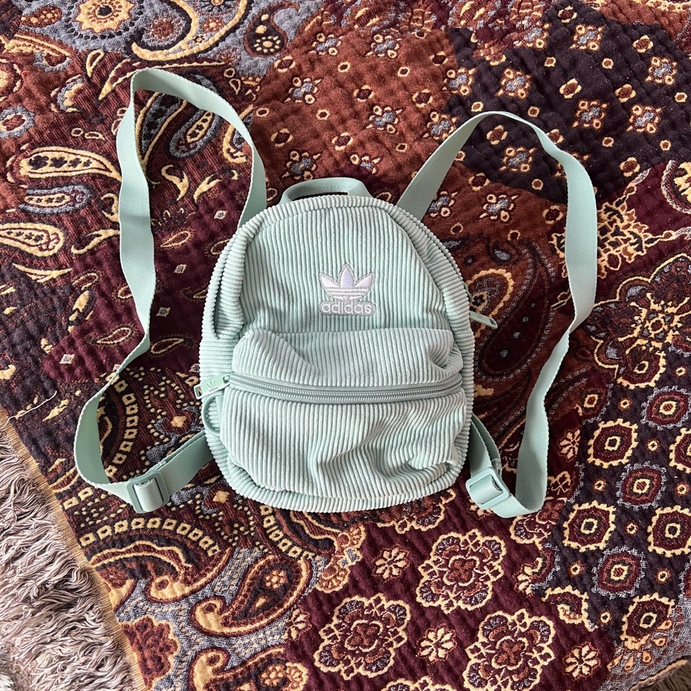 Adidas Light Green Ribbed Backpack - Picture 3 of 3